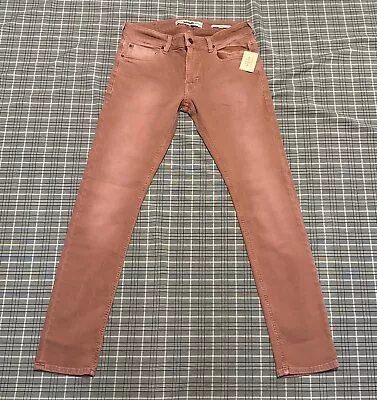 Guess Men’s Slim Fit Stretch Cotton Skinny Jeans - Rusty Pink  Color In Size 31 • $52.99