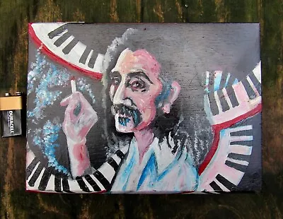 Original FRANK ZAPPA Hand Painted STASH BOX Mothers Music 9 FOLK ART Signed OOAK • $49.99