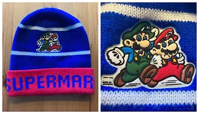 Vtg 1993 SUPER MARIO BROS. Nintendo KNIT BEANIE Hat By Universal RARE 90s! • $64.99