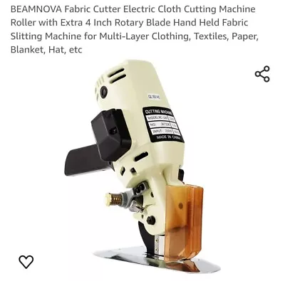 Fabric Cutter Electric Cloth Cutting Machine Roller With Extra 4 Inch Rotary B • $75