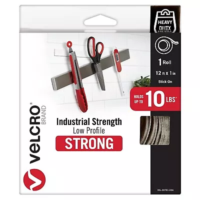 Velcro Heavy Industrial Heavy Duty Strength Low Profile White 12' X 1  Roll 10LB • $14.95