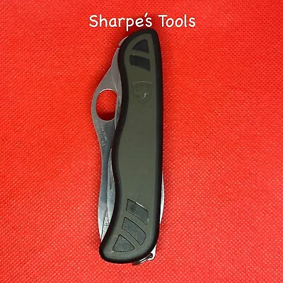 Swiss Knife Victorinox Soldier Switzerland 2008; 10 Tools Black 14 Tang Stamp • $75.98