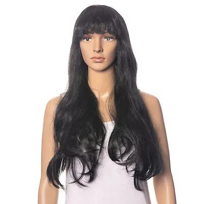 Womens Ladies 60 Cm Long Wig Fancy Straight Dress Cosplay Wigs Pop Party Costume • £4.99