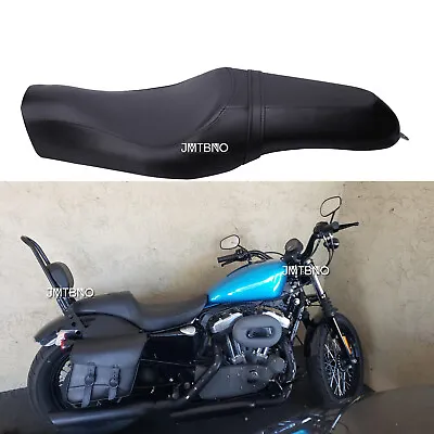 Motorcycle Driver Passenger Two-Up Seat For Harley Sportster XL 883 1200 Black  • $99.62