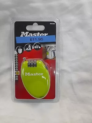 Master Lock Combination Retractable Cable Lock 4603D In Yellow NEW UK Stock  • £8.99