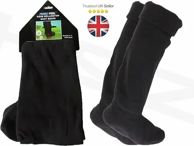 Ladies Fleece Wellie Wellington Socks Boot Liners Welly Dry Warmers Warm UK 4-7 • £6.99
