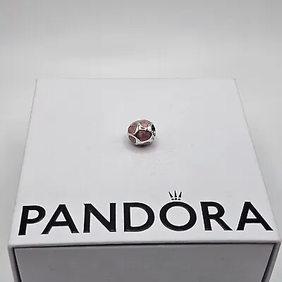 Genuine Pandora Pink Enamel Hearts Charm ALE 925 #790591EN28 • £14