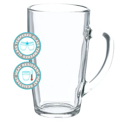 £10.99 • Buy 400ml Tall Latte Glass Coffee Mugs Tea Cups Cappuccino Latte Hot Drinks Glasses
