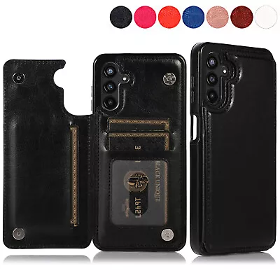 $8.42 • Buy Leather Phone Case For Samsung S23 S22 S21 S20 FE Ultra Wallet Card Holder Cover
