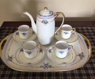 Vintage Noritake  Hand Painted Beautiful 10 Piece Demitasse Set. Exc. Cond. • $100