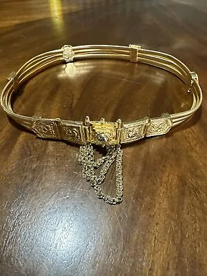 Vintage Judith Leiber Gold Stretch Hook Belt  • $129.95