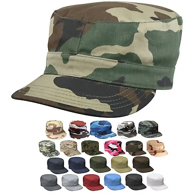Military Fatigue Cap Fitted Tactical Uniform Camo Hat Army Field Patrol Hunting • $9.99