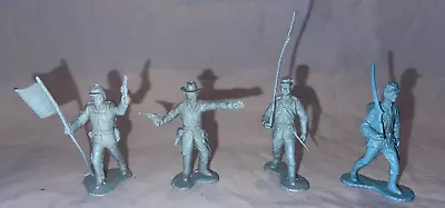 Vtg Marx Battle Of The Blue & Gray Play Set  Soldiers Lot Of 4 Figures • $25