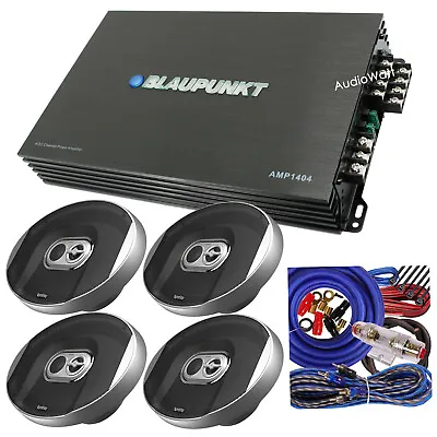 BLAUPUNKT AMP1404 1500W Amp + 4x Infinity PR9603IS 6 X9  720W Speaker + Amp Kit • $239.99