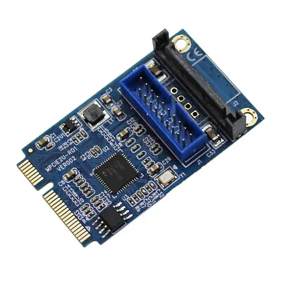 Mini PCI-E To USB Adapter PCIE To 19Pin SATA Dual USB 3.0 Expansion Adapter Card • $12.21