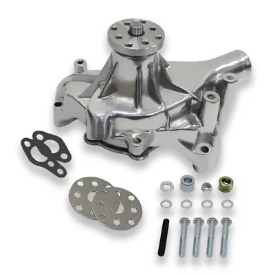 For Chevy SBC 283 327 350 383 400 Long Water Pump Polished Aluminum High Volume • $98.61