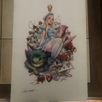 J Scott Campbell - Signed Alice In Wonderland - 13x19 Print • $37.40