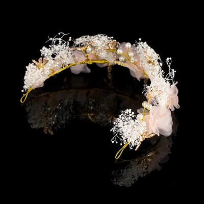 £191.45 • Buy New Product Bridal Headwear Silk Yarn Wedding  Hair Ring Hair Accessories Crown