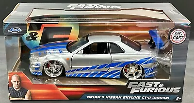 Jada Toys Fast & Furious Brian’s 2002 Nissan Skyline R34 1:24 • $21.97