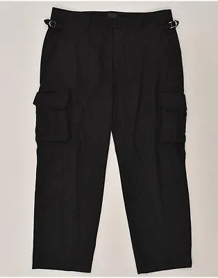 MASON'S Mens Straight Cargo Trousers IT 54 2XL W42 L29 Grey Wool AS09 • £20.49