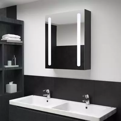 Mirrored Bathroom Cabinet With LED Light Wall Mount Vanity Cupboard Furniture • $205.95