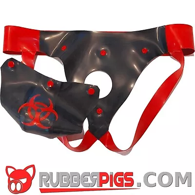 Rubberpigs  Codpiece Jockstrap - Hazard Symbol On Detachable Pouch • £45