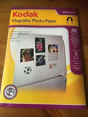 £7.99 • Buy Kodak Magnetic Photo Paper High Gloss 102 Mm X 152 Mm 4260140271036 4027-10￼3
