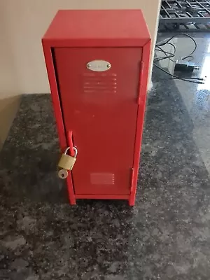 Vintage Toy Metal Locker 4.25  X 4.25  X 10.75  Red • $22.50