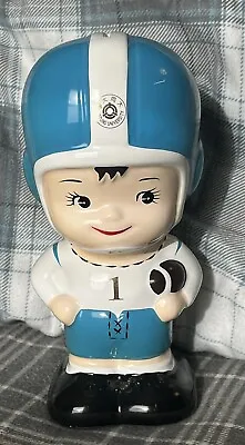 Blue TATUNG CO University Football Rugby Player Mascot Piggy Bank Boy #1 Taiwan • $25