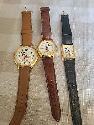 Vintage Walt Disney's Mickey Mouse  Lorus Watch Lot Of 4 Untested Musical • $29.99