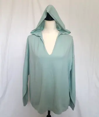New Magaschoni Mint Green Super Soft Hooded Pullover Sweater Plus Size 1X • $21.99