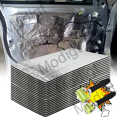 Sound Deadener Mat Noise&Heat Shield Insulation Car Hood Trunk Door 16 ~ 112SQFT • $98.99