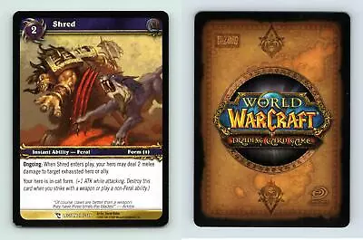 Shred #27/319 March Of The Legion Common Warcraft 2007 TCG Card • $2.09