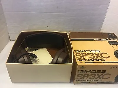 KOSS SP-3XC Brown / Gold Headband Headphones Speakerphones Vintage Antique • $29.99