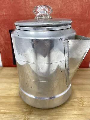 Comet 7 Cup Drip Coffee Pot Percolator RV Camp USA Vtg USA The Popular Aluminum • $21