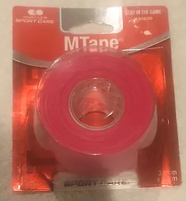 New 3 Rolls Mueller M-Tape Athletic Trainer's Tape Pink 1.5  X 12 Yards • $14.99