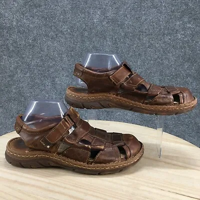 Born Sandals Mens 11 M Cabot III Closed Toe Fisherman H59706 Brown Leather Flats • $46.99