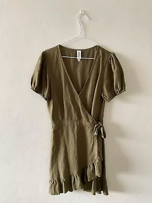 Tigerlily - Ladies Khaki Wrap Dress Style #T303407 - Size 10. • $40