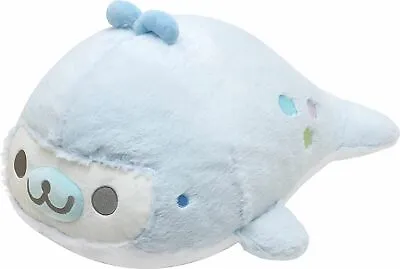 San-X Character Mamegoma Fluffy Hugging Stuffed Toy Plush Cute Doll Whale • $83.67
