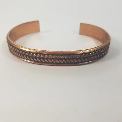 VINTAGE Solid Copper Jewelry Southwest Design Cuff Bracelet Bangle • $24.99