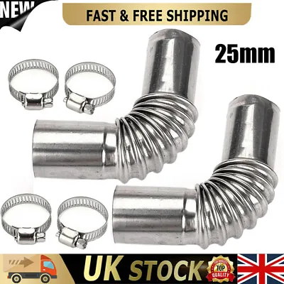 2 Packs 25mm Exhaust Pipe Elbow Connector Clamps For Eberspacher Diesel Heater • £7.45