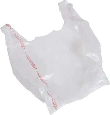 $44.95 • Buy White Plastic Bags T-Shirt 1000 Retail Supermarket Grocery Handles 11 ½ X 6 X 21
