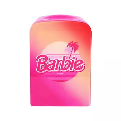 Barbie Hot Pink Malibu 4L Cooler Mini Fridge With Glass Door 6 Can • $36.98