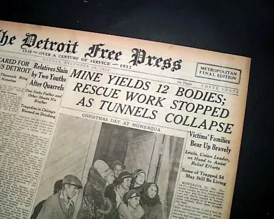 Moweaqua IL Illinois Coal Mine Methane Gas Explosion Disaster 1932 Old Newspaper • $48