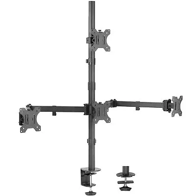 VIVO Quad Heavy Duty 13  To 24  Monitor Desk Mount | 3 + 1 Stand Holds 4 Screens • $79.99