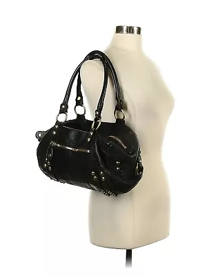 Linea Pelle Dylan Pebbled Black Leather Satchel Bag • $60