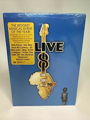 LIVE 8 DVD 4 Disc Set New Sealed Pink Floyd Coldplay U2 Snoop Green Day 10 Hours • $29.99