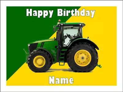 John Deere Tractor Cake Topper Edible Birthday Cake Decoration • $11.06