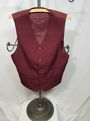 Maroon Men's MDRN UOMO By Braveman Brand 36S/30W Formal Vest For Under Suits • $19.95