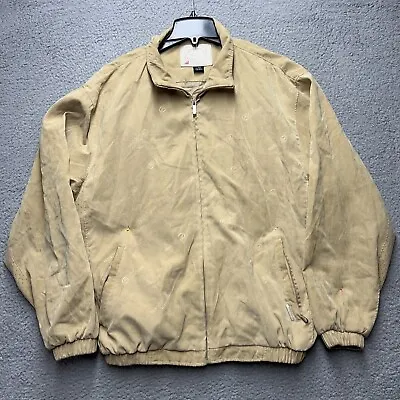 Ecko Function Jacket Coat Mens Large Beige Tan Faux Suede Long Sleeve FLAWS • $9.98